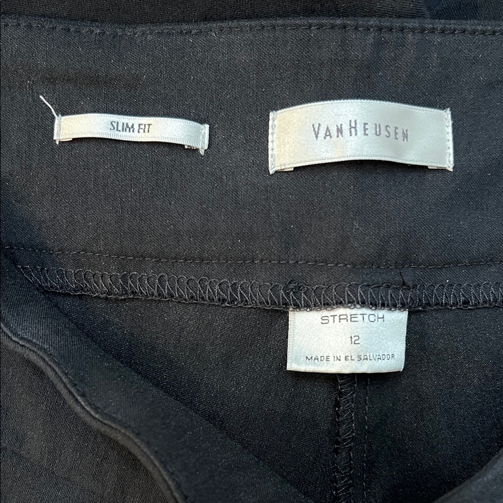 Women’s Van Heusen Black Slim Fit Stretch Pull-On Pants - Picture 5 of 9